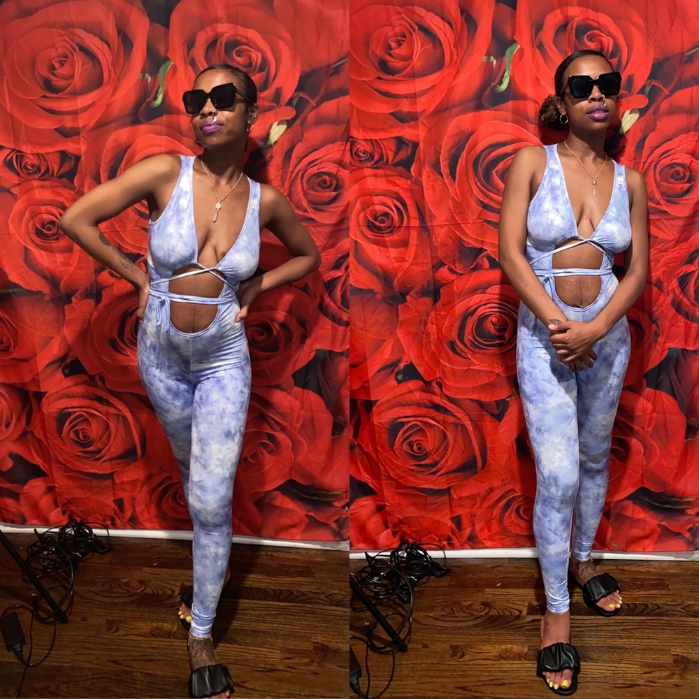 Lavender/ Purple💜 Tie Dye Sleeveless Jumpsuit